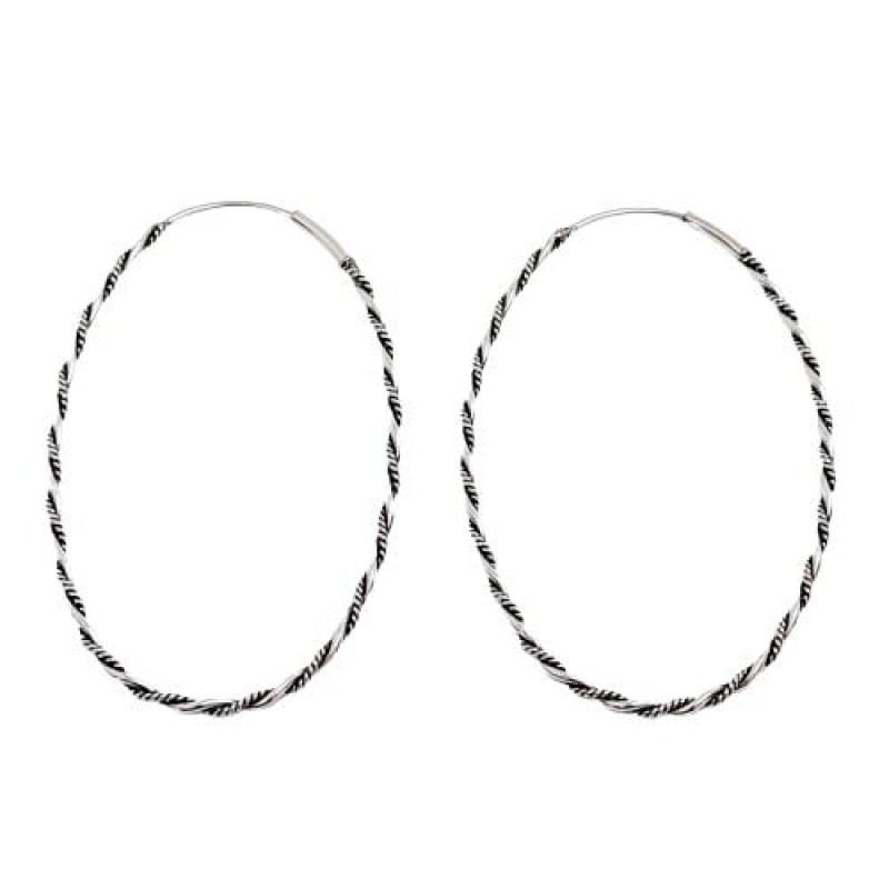 Brinco Argola Bali Trança Oval