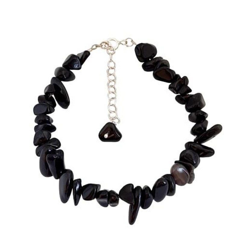 Pulseira Cascalho Obsidiana