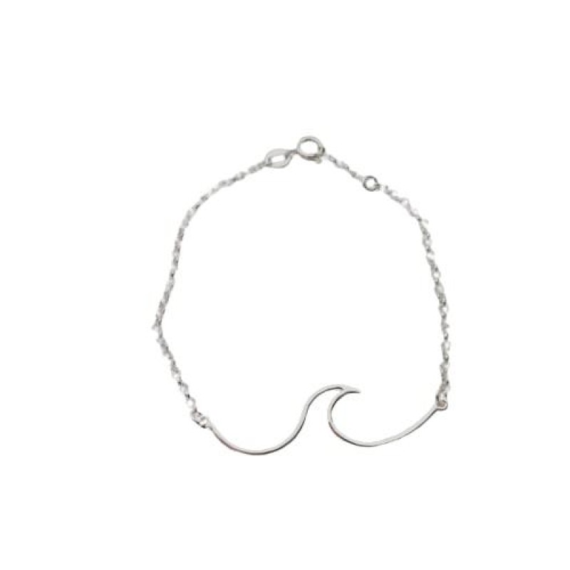 Pulseira Como uma Onda Praia Sol Mar Prata 925