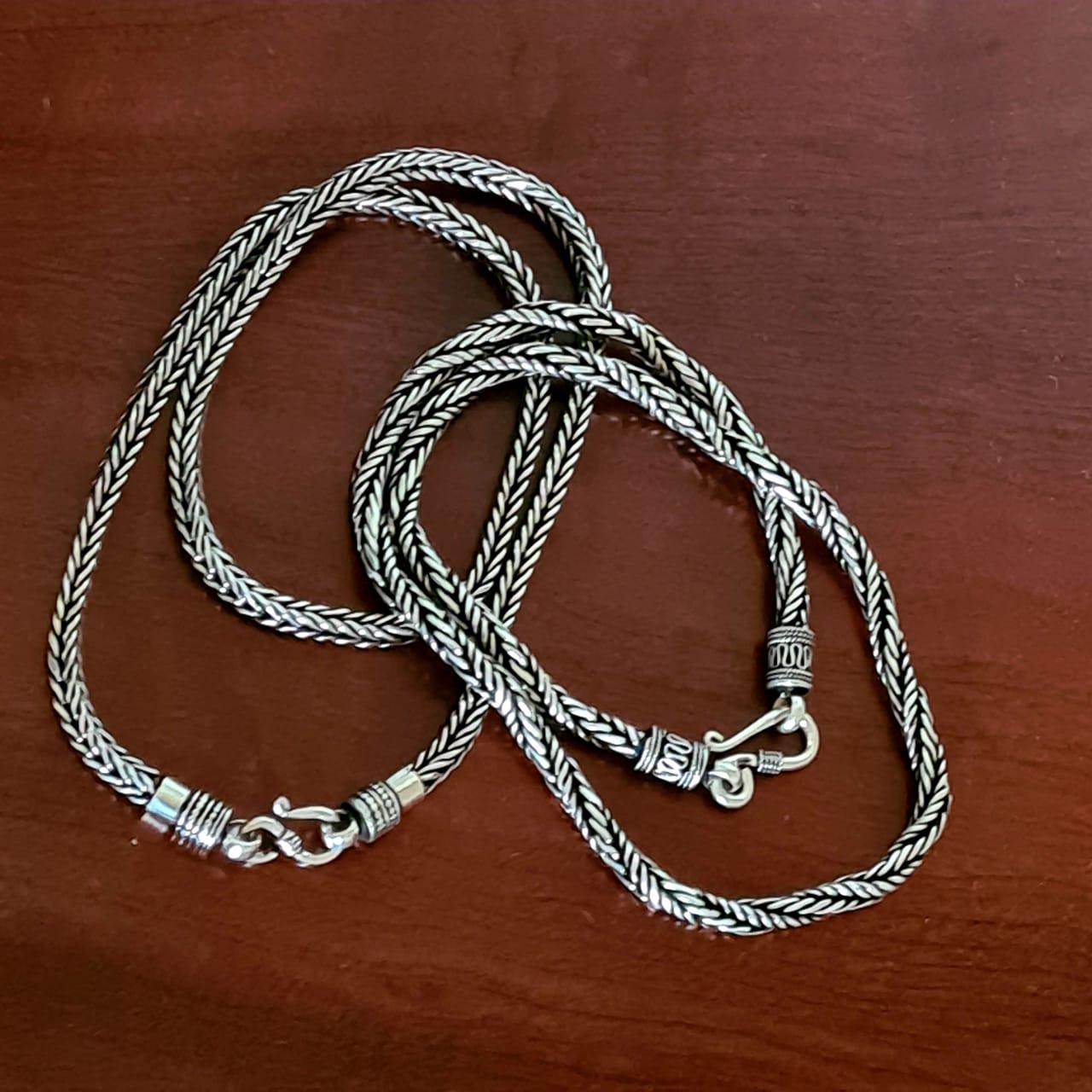Corrente Masculina Tubo Trança