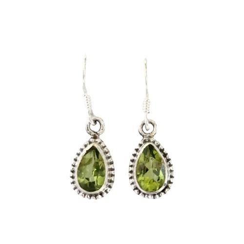 Brinco Gancho Peridoto Gota
